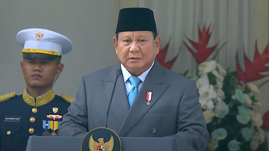 Presiden Prabowo Pimpin Upacara Peringatan Hari Lahir Pancasila, Gedung Pancasila Senin (02/06/2025) (Dok. YouTube Setpres)
