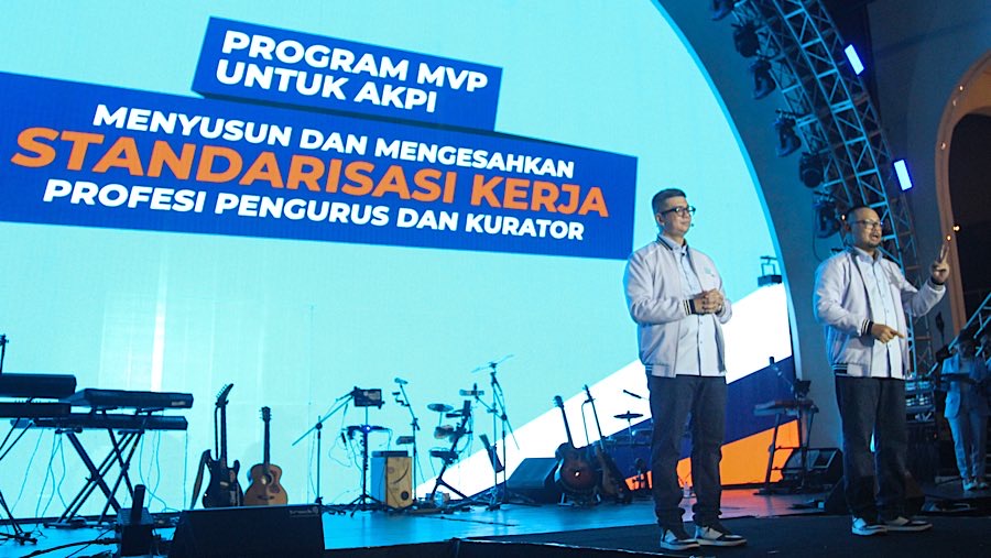 Deklatasi tersenut mengusung tagline MVP (Martin-Vardy Pasti). (Bloomberg Technoz/Andrean Kristianto)