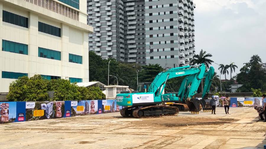 Groundbreaking tower 3 RS Mayapada Jakarta Selatan. (Sumber: Dinda Decembria/Bloomberg Technoz)
