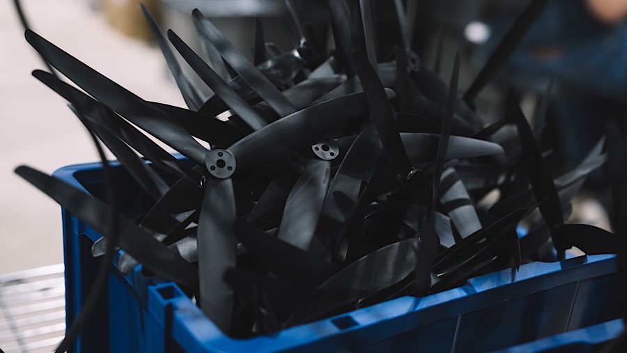 Ukraina tengah meningkatkan produksi drone pencegat yang terbukti efektif menembak jatuh Shahed. (Andrew Kravchenko/Bloomberg)