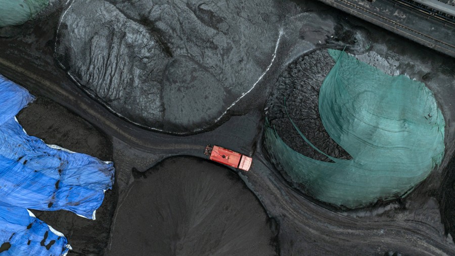 Coal stockpile in China./dok. Bloomberg