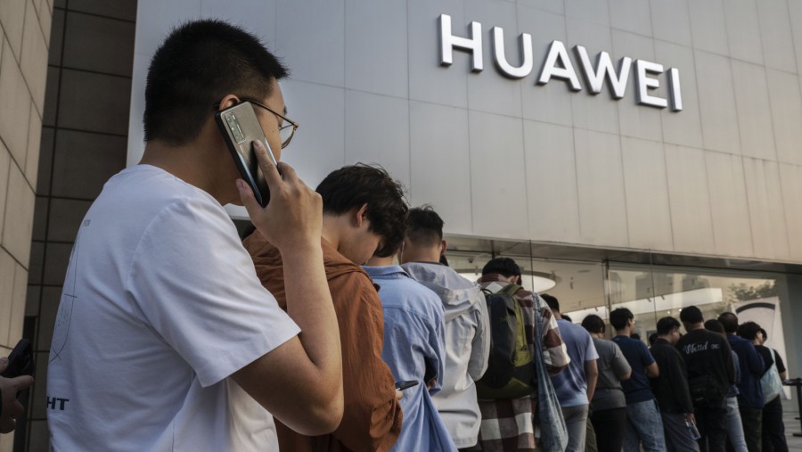 Ilustrasi Huawei Technologies Co. (Bloomberg)
