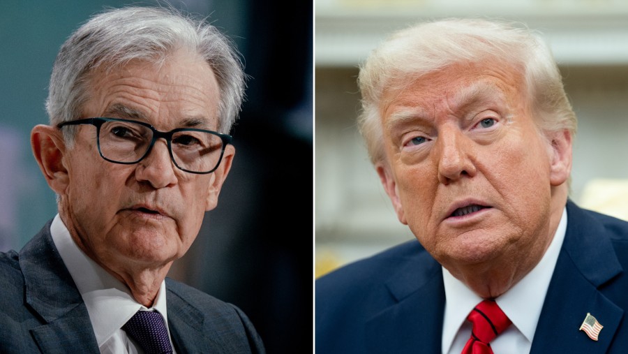 Gubernur The Fed, Jerome Powell dan Donald Trump, Presiden AS. (Bloomberg)