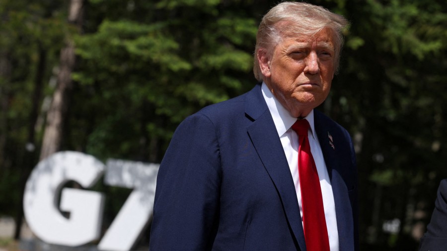 Donald Trump, Presiden Amerika. (Al Drago/Bloomberg)	
