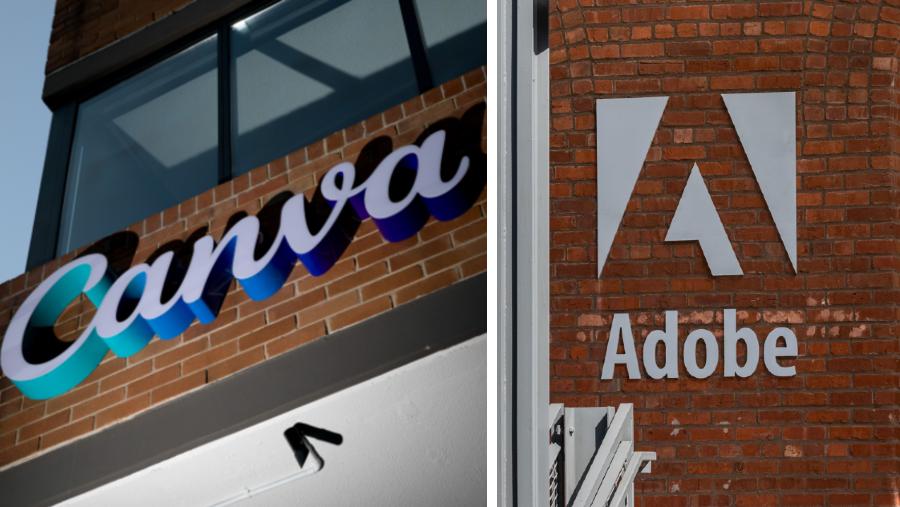 Aplikasi Adobe dan Canva. (Bloomberg)