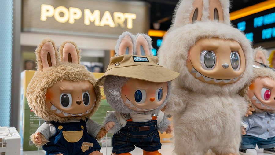 Labubu dolls at a Pop Mart store in Shanghai. (Raul Ariano/Bloomberg)