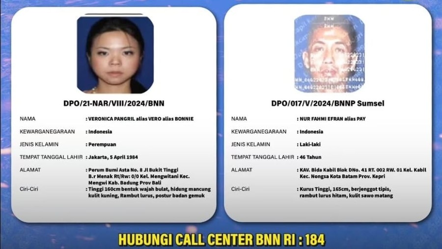 Ilustrasi DPO kasus Narkotika oleh BNN RI. (Dok Instagram BNN RI)