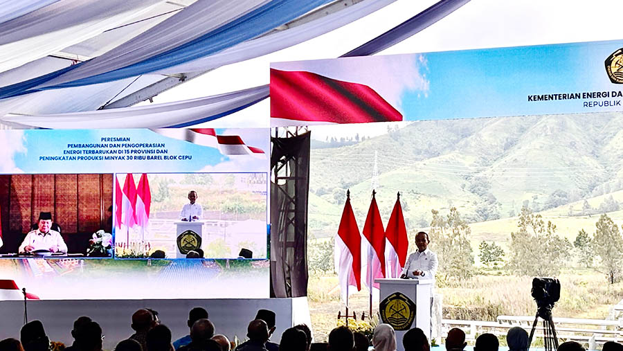 Peresmian Sektor ESDM oleh Presiden Republik Indonesia (Bloomberg Technoz/Nyoman Ary Wahyudi)