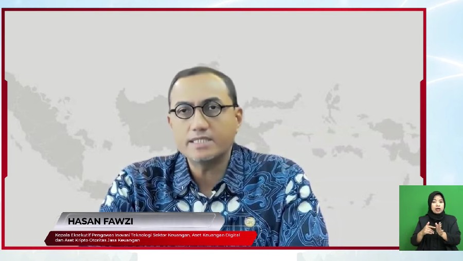 Kepala Eksekutif Pengawas Inovasi Teknologi Sektor Keuangan, Aset Keuangan Digital & Aset Kripto OJK Hasan Fawzi. (Youtube OJK)
