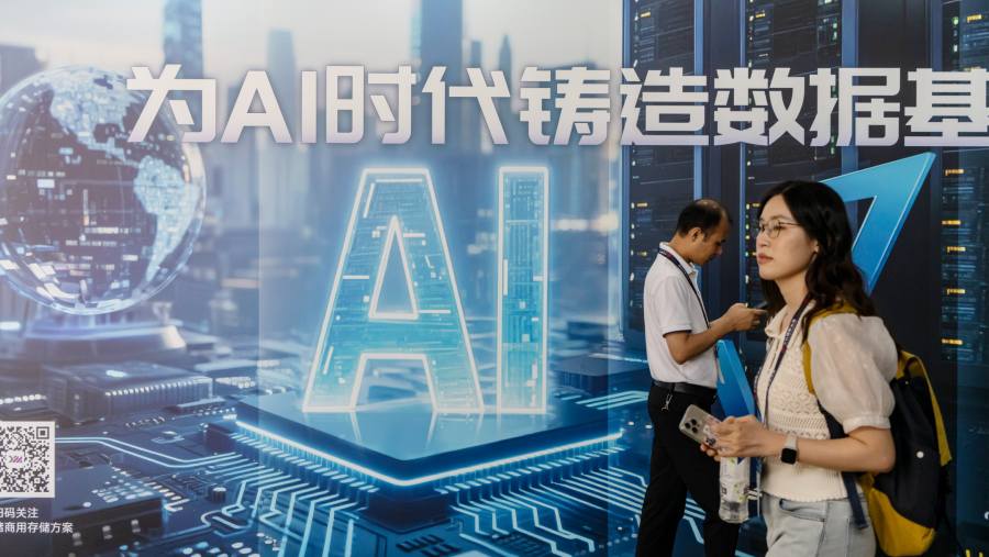 Pameran MWC Shanghai Juni 2025. (Dok: Qilai Shen/Bloomberg)