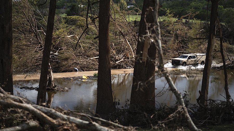Daerah itu tidak memiliki sistem alarm atau sirine peringatan publik, sebelum banjir bandang di Texas melanda. (Eli Hartman/Bloomberg)