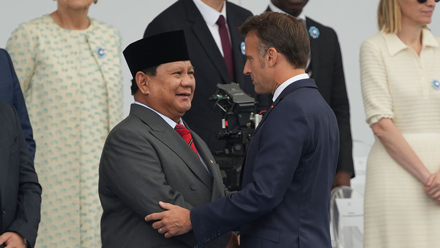 Indonesia hadir sebagai tamu kehormatan melalui keikutsertaan Presiden Prabowo Subianto dalam acara tersebut. (Nathan Laine/Bloomberg)