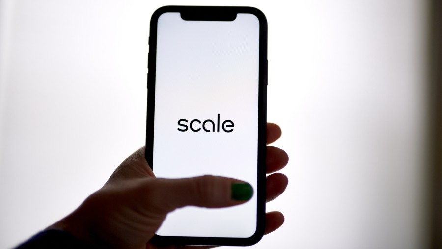 Logo Scale AI. (Bloomberg)