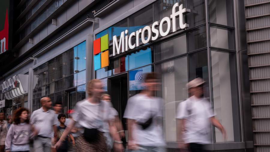 Ilustrasi Microsoft. (Bloomberg)
