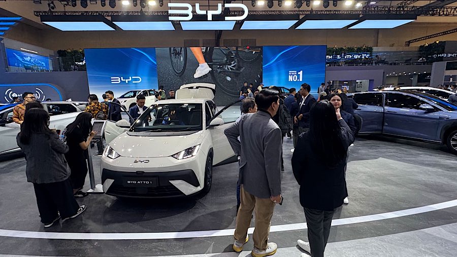 Pameran otomotif terbesar di Indonesia, Gaikindo Indonesia International Auto Show (GIIAS) 2025 kembali digelar.(Bloomberg Technoz/Andrean Kristianto)