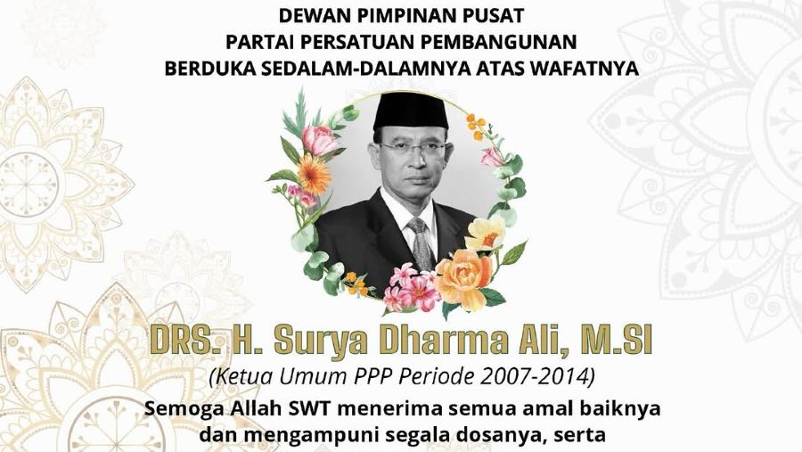 Mantan Menteri Agama Suryadharma Ali meninggal dunia. (Sumber: Instagram PPP)