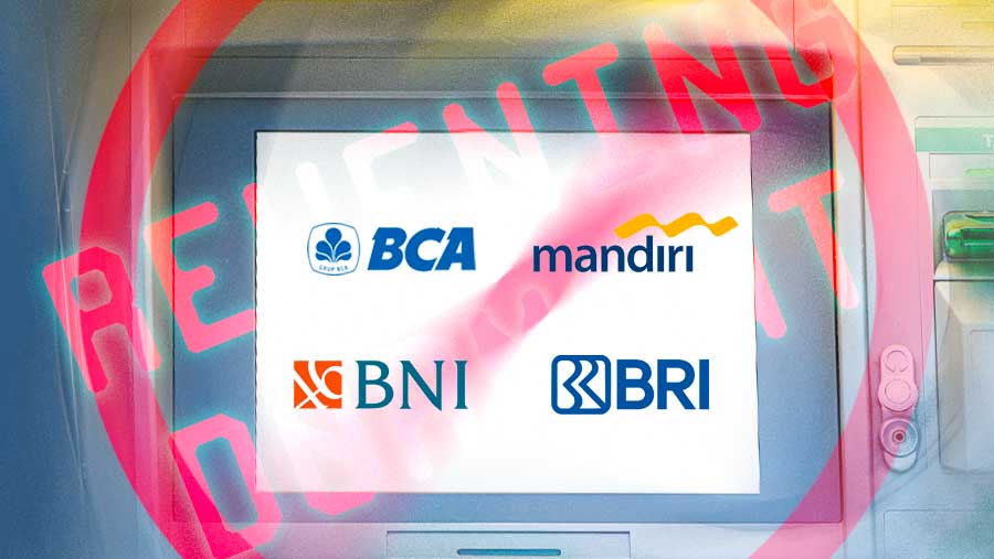 Ilustrai Rekening Dormant BCA, BRI, Mandiri dan BNI (Diolah)