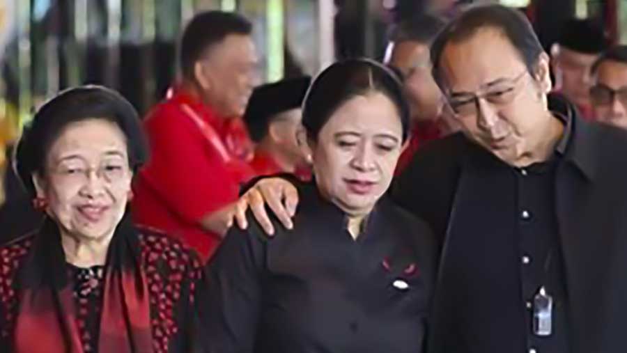 Ketum PDIP Megawati Soekarnoputri bersama dua anaknya yang disebut jadi calon pengganti; Puan Maharani dan Prananda Prabowo. (IG @puanmaharani)