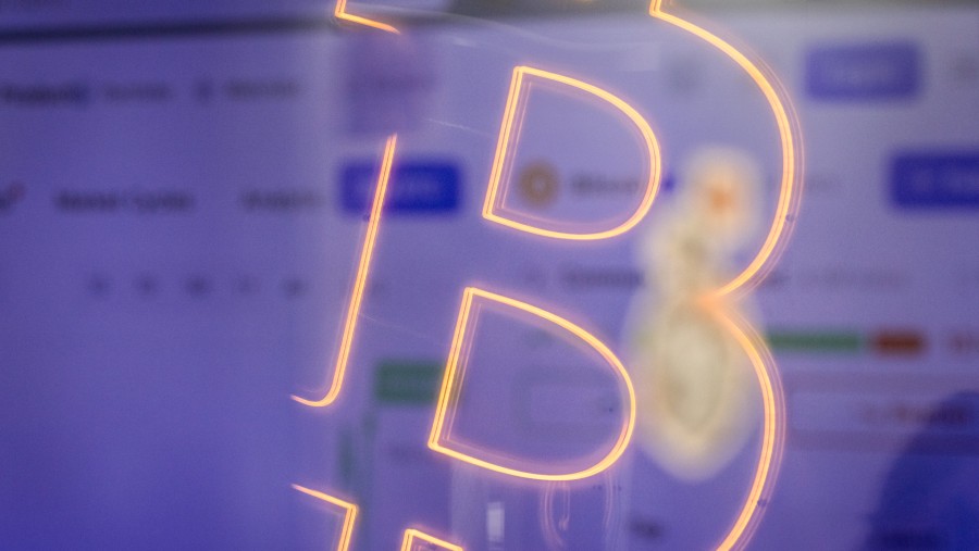 Ilustrasi aset digital Bitcoin. (Bloomberg)