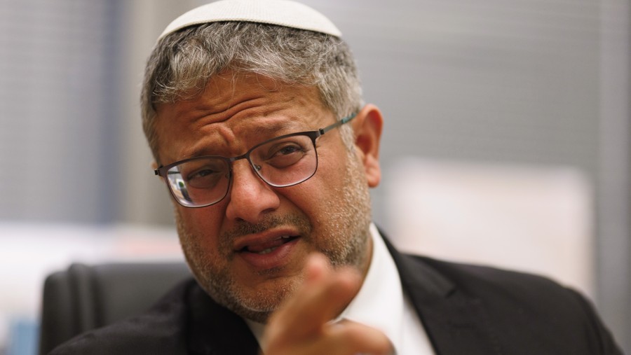 Menteri Keamanan Nasional sayap kanan Israel, Itamar Ben Gvir. (Kobi Wolf/Bloomberg)