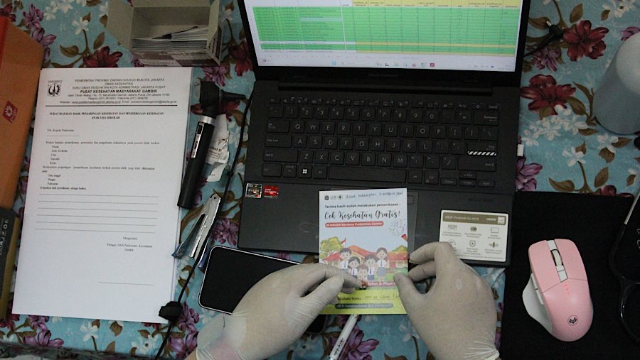 Selain pemeriksaan kesehatan, para siswa juga akan diminta untuk melakukan tes kebugaran. (Bloomberg Technoz/Andrean Kristianto)