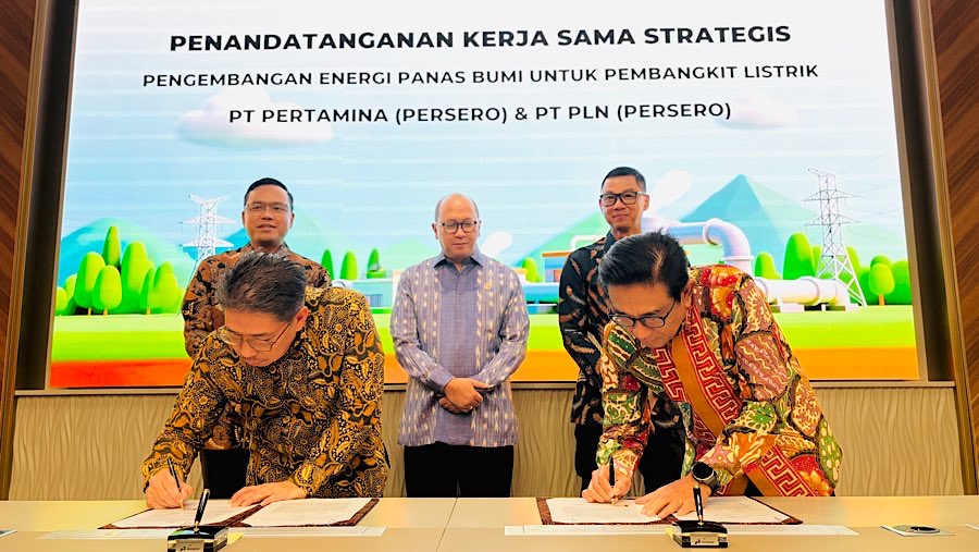 Penandatanganan MoU Pertamina dan PLN di Wisma Danantara, Selasa (5/8/2025). (Dok. Danantara Indonesia)