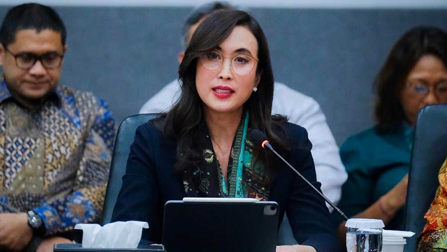 Menpar Widiyanti Putri dalam Konferensi Pers Pertumbuhan Ekonomi Kuartal II-2025, di Kantor Kemenko Perekonomian RI, (5/8/2025). (Dok. Kemenpar)