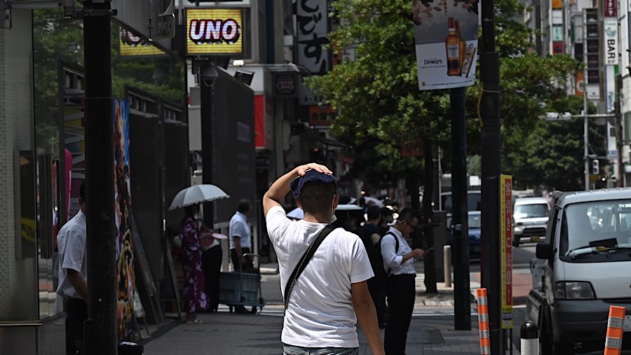 Gelombang panas ekstrem melanda sebagian besar wilayah Jepang. (Soichiro Koriyama/Bloomberg)