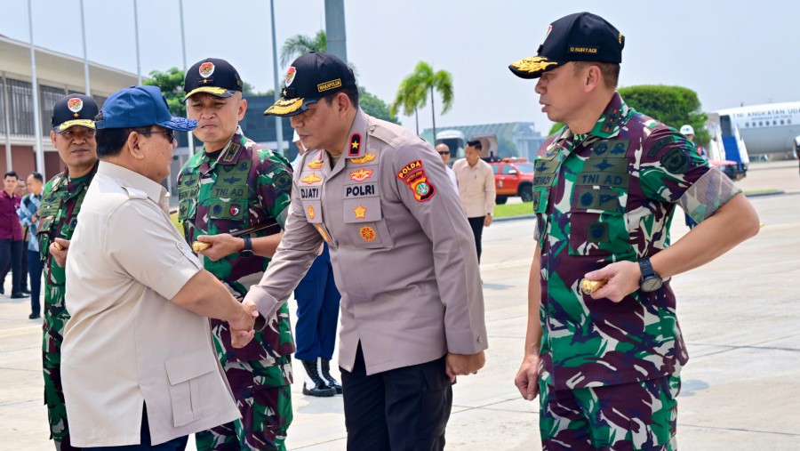 Presiden Republik Indonesia Prabowo Subianto  menghadiri Parade Hari Nasional Singapura, Sabtu (9/8/2025)./dok. Setpres
