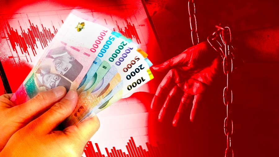 Ilustrasi pinjol ilegal vs pinjol legal (Diolah berbagai sumber)