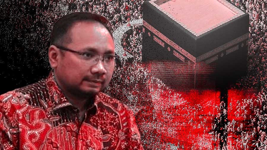 Ilustrasi Yaqut Cholil Qoumas di kasus korupsi kuota haji (Diolah berbagai sumber)