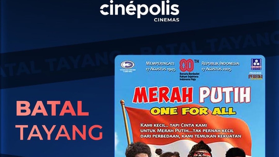 Film animasi Merah Putih: All for One di Cinepolis batal tayang. (Sumber: Instagram Cinepolis)