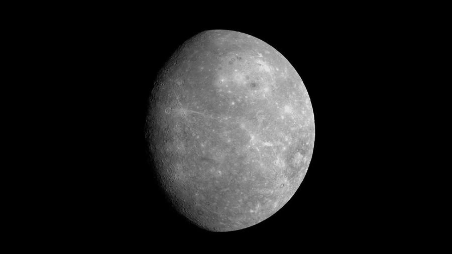 Merkurius diambil dari pesawat MESSENGER milik NASA. (Johns Hopkins University Applied Physics Laboratory/Carnegie Institution of Washington)