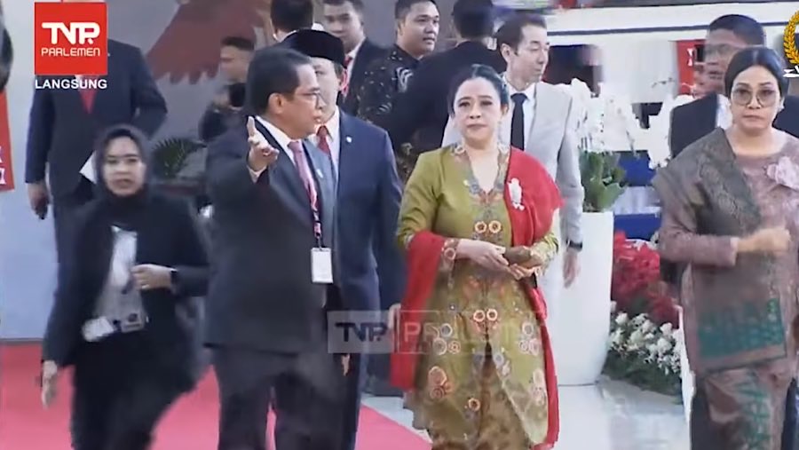 Ketua DPR, Puan Maharani saat sidang tahunan MPR di Gedung DPR/MPR, Jumat (15/8/2025). (Youtube DPR)