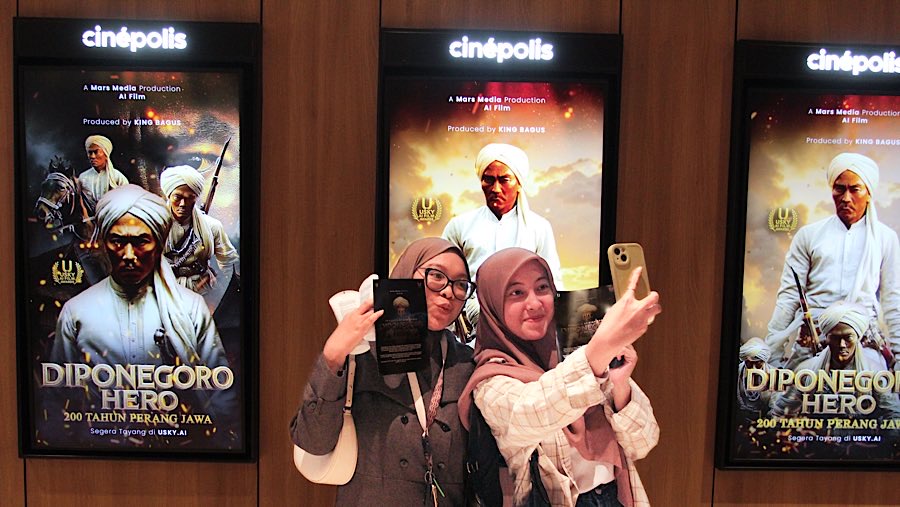 Film berjudul “Diponegoro Hero: 200 Tahun Perang Jawa” sepenuhnya diproduksi menggunakan teknologi kecerdasan buatan (AI). (Bloomberg Technoz/Andrean)