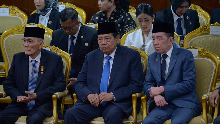 Sejumlah mantan presiden dan wakil presiden, termasuk Joko Widodo (Jokowi) hadir dalam sidang tahunan inj (Dok. Foto Parlemen/Devi)