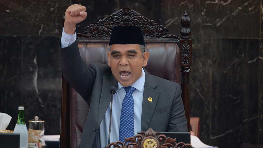 Ahmad Muzani saat sidang tahunan MPR di Gedung DPR/MPR, Jumat (15/8/2025). (Dok. Foto Parlemen/Devi)