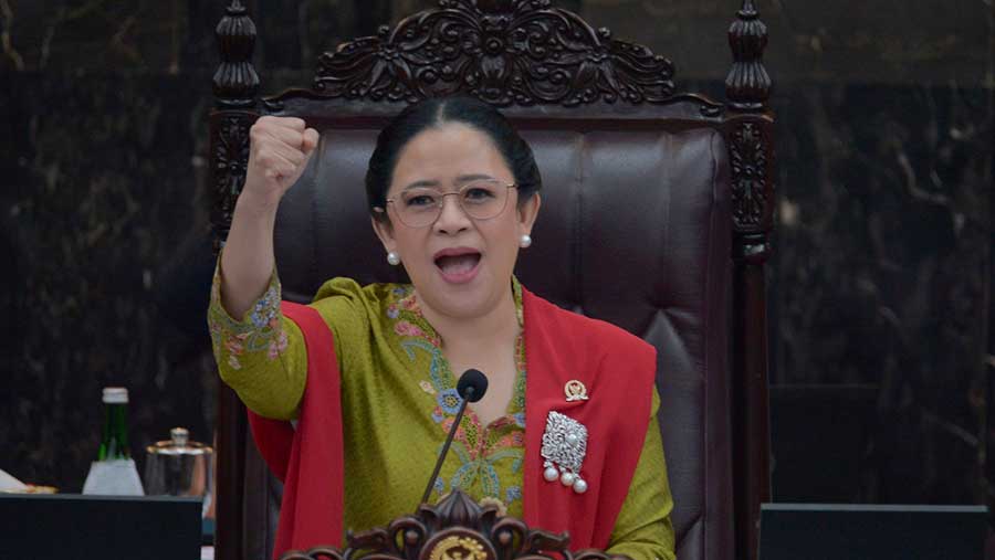 Puan Maharani saat sidang tahunan MPR di Gedung DPR/MPR, Jumat (15/8/2025). (Dok. Foto Parlemen/Devi)