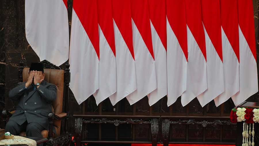 Presiden Prabowo saat sidang tahunan MPR di Gedung DPR/MPR, Jumat (15/8/2025). (Dok. Foto Parlemen/Faisal)