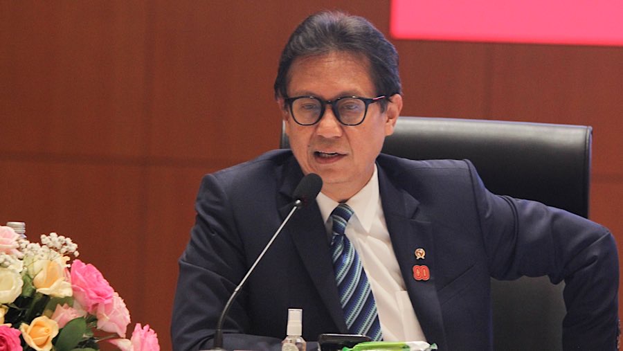 Menkes, Budi Gunadi Sadikin saat konfrensi Pers RAPBN dan Nota Keuangan T.A 2026 di Jakarta, Jumat (15/8/2025). (Bloomberg Technoz/Andrean Kristianto)