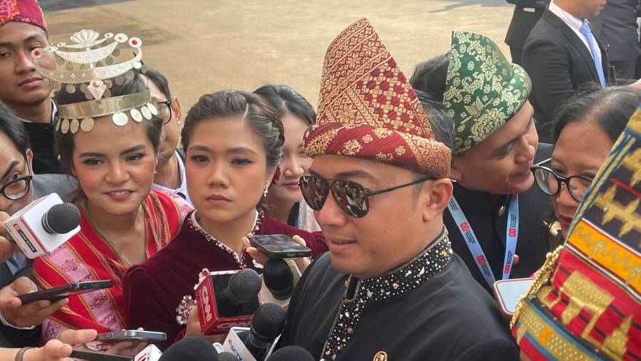 Menseneg Prasetyo Hadi di Istana Merdeka. (Bloomberg Technoz/Azura)