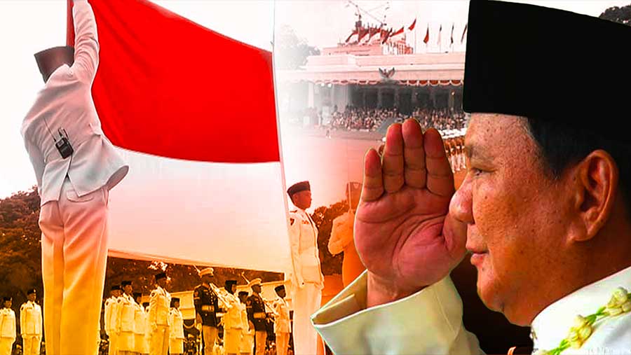 Prabowo Pimpin Upacara HUT RI, Bacakan Teks Proklamasi (Diolah berbagai sumber)