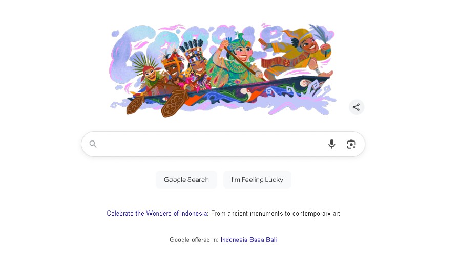 Google Doodle hari ini, 17 Agustus 2025. (Dok: tangkapan layar)