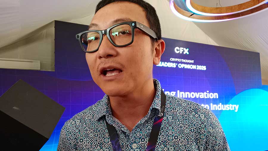 William Sutanto, Co-founder Indodax di sela-sela agenda CFX Crypto Conference di Canggu, Bali. (Bloomberg Technoz/Pramesti)