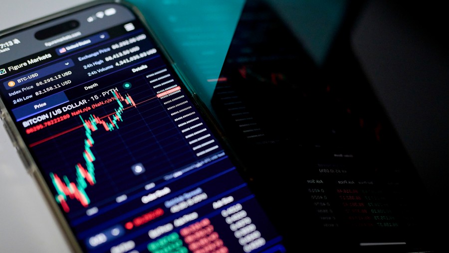 Ilustrasi instrumen finansial stablecoin dari Figure Certificate Co. (Bloomberg)