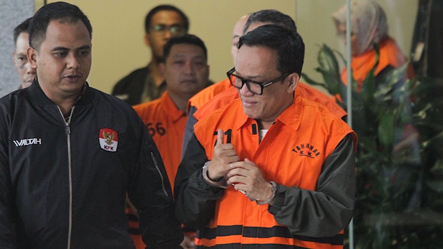 KPK resmi menetapkan Wamenaker Immanuel Ebenezer atau Noel sebagai tersangka dalam operasi tangkap tangan (OTT). (Bloomberg Technoz/Andre)