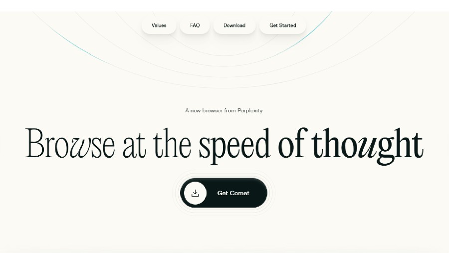 Browser Comet Milik Perplexity AI. (dok: perusahaan)