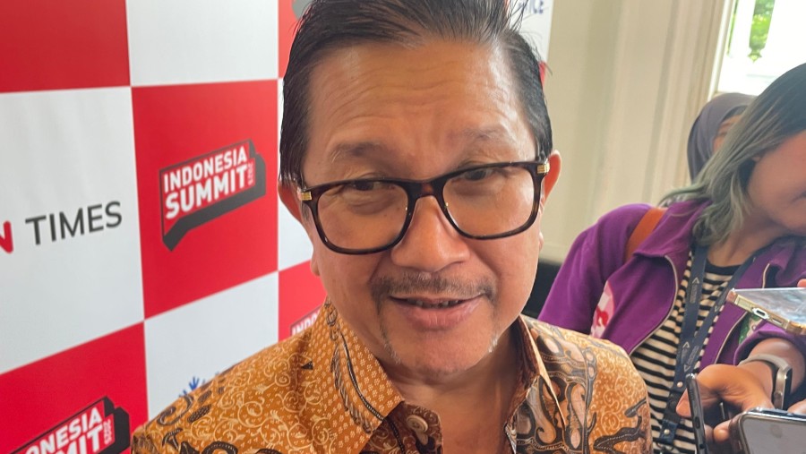 Presiden Direktur PT Freeport Indonesia (PTFI) Tony Wenas diteumui di Jakarta, Rabu (27/8/2025)./Bloomberg Technoz-Azura Yumna Ramadani Purnama
