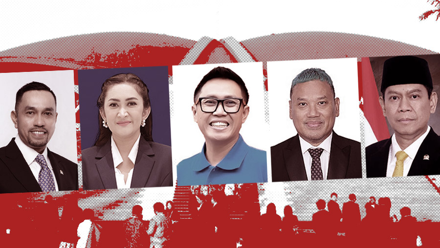 Ilustrasi 5 Anggota DPR yg Non-Aktif (Diolah)