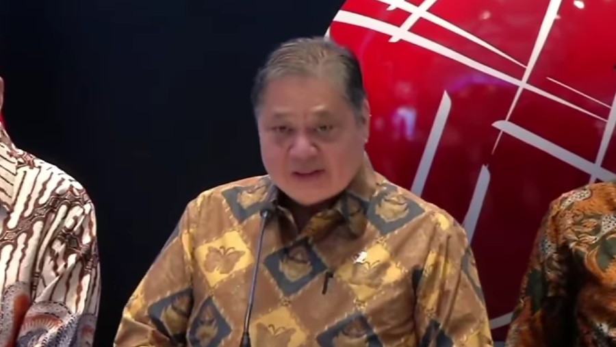 Menko Perekonomian, Airlangga Hartarto di BEI Senin (1/9/2025). (dok: Tangkapan layar/Youtube IDX CHannel)
